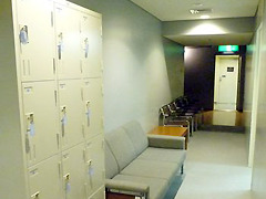 楽屋前の通路