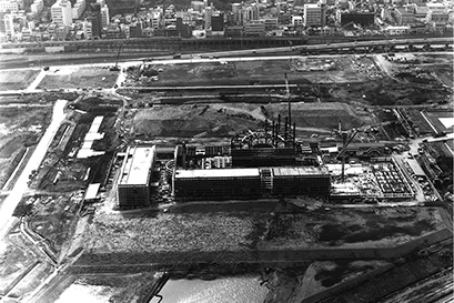 Museum under construction, February 18, 1987