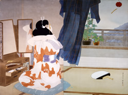 伊東深水《暮方》