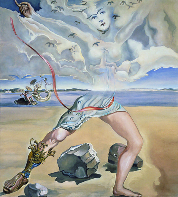 サルバドール・ダリ 《ヘレナ・ルビンシュタインのための装飾壁画　幻想的風景—英雄的正午》