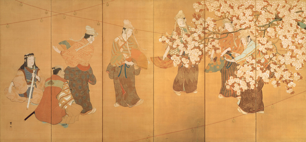 【日本画の革命児 今村紫紅】
今村紫紅《護花鈴》（左隻）