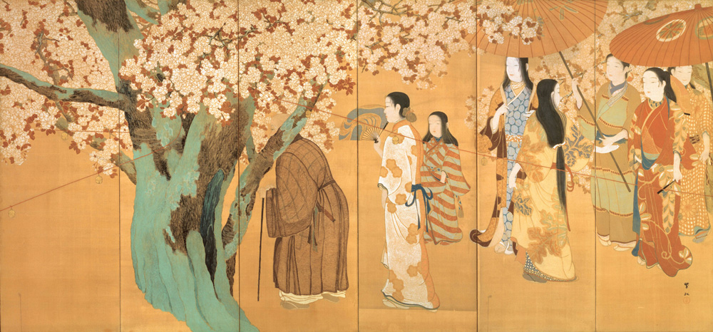 【日本画の革命児 今村紫紅】
今村紫紅《護花鈴》（右隻）