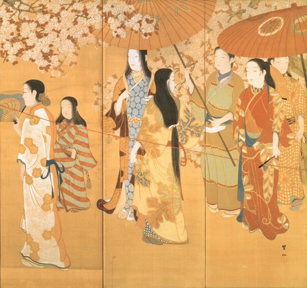 【日本画の革命児 今村紫紅】
今村紫紅《護花鈴》（部分）